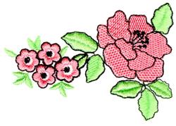 beginner-friendly rose machine embroidery pattern - Wild Roses for reusable tote bags