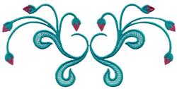 detailed leaf machine embroidery pattern - Wildflower Border for reusable tote bags