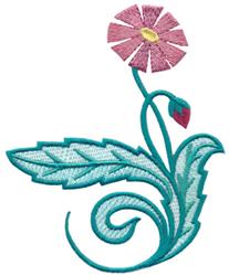 Wildflowers - 5x7 wildflower detailed machine embroidery design for cute baby onesies