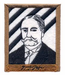 taft detailed machine embroidery - William Howard Taft for patchwork quilt blocks