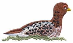 Willow Ptarmigan - 4x4 bird beginner-friendly embroidery design for decorative pillow covers
