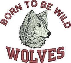 mascot detailed machine digital embroidery - Wolves Mascot perfect for Fan Banners
