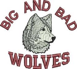 Wolves Mascot - 5x7 mascot detailed machine embroidery design perfect for Gym Bags