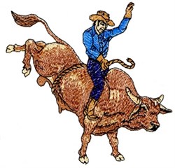 Bull Rider Embroidery Bull Rider Embroidery Design | EmbroideryDesigns.com