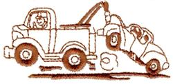 wrecker detailed machine digital embroidery - Wrecker perfect for kitchen tea towels