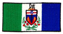 flag detailed machine embroidery - Yukon Flag perfect for Community Event Decor