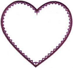 heart beginner-friendly machine embroidery - Zig Zag Heart perfect for Memory Quilts