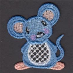 FSL blue mouse with large pink ears and a mesh body, exuding a cute and playful charm.