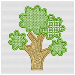 FSL Patchwork Tree - 4x4 tree detailed machine embroidery design for Garden Aprons