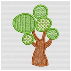 beginner-friendly tree machine embroidery pattern - FSL Patchwork Tree for reusable tote bags