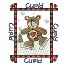 detailed christmas bear machine embroidery pattern - Patchwork Bears for decorative pillow covers