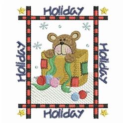 Patchwork Bears - 4x4 bear detailed machine embroidery design for cute baby onesies