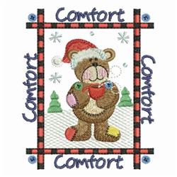detailed christmas bear machine embroidery pattern - Patchwork Bears for kitchen aprons