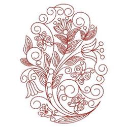 leaf redwork machine embroidery - Redwork Easter Egg perfect for Cushion Covers
