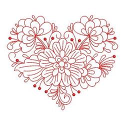 Barbed Wire Heart Redwork Embroidery Design,instant Download