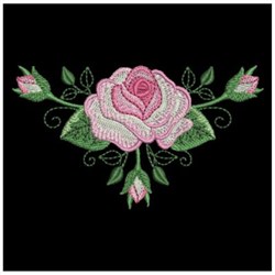 Roseページ Sketched Rose Embroidery Design | EmbroideryDesigns.com