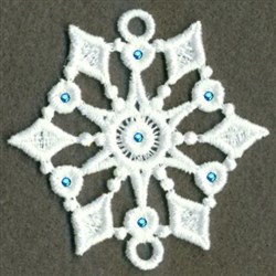 Lace FSL Snowflakes Embroidery Design | EmbroideryDesigns.com