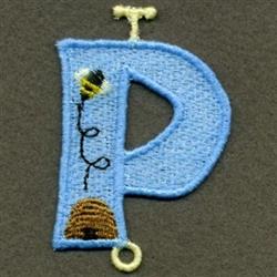 Kiddie Alphabet P Embroidery Design