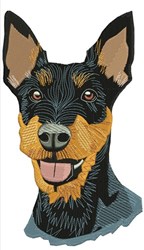 Australian Kelpie - 4x4 puppy dog detailed machine embroidery design for Dog Collars