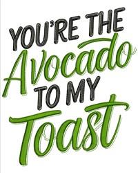 toast beginner-friendly machine embroidery - Avocado Toast for reusable tote bags