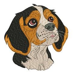 Detailed portrait of a beagle with expressive black and tan fur, showcasing textured coat and lifelike features.