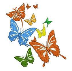 detailed butterfly machine embroidery pattern - Butterflies for reusable tote bags