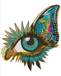 detailed butterfly machine embroidery pattern - Butterfly Eye for patchwork quilt blocks