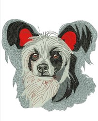 Chinese Crested - 4x4 puppy dog detailed machine embroidery design for kitchen aprons