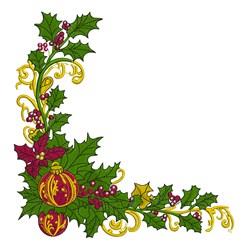 detailed christmas leaf machine embroidery pattern - Christmas Corner for decorative wall hangings