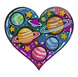 detailed heart machine embroidery pattern - Cosmic Heart for Kids Room Decor