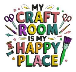 detailed room machine embroidery pattern - Craft Room perfect for reusable tote bags