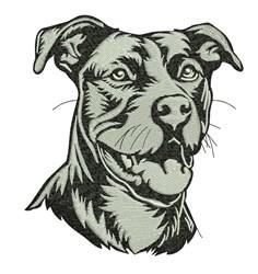 Dog Head - 4x4 puppy dog detailed embroidery design for decorative pillow covers