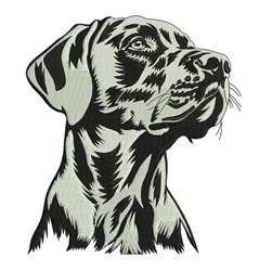 Dog Head - 4x4 puppy dog detailed embroidery design for decorative pillow covers