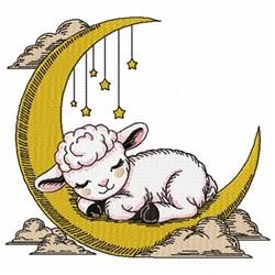 Dreamy Lamb - 4x4 star detailed machine embroidery design perfect for Baby Blankets