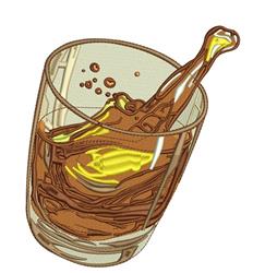 detailed gla machine digital embroidery pattern - Drink Glass perfect for Bar Towels