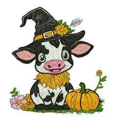 pumpkin detailed machine embroidery - Enchanted Cow perfect for patchwork quilt blocks