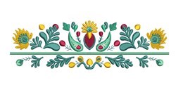 beginner-friendly border machine embroidery pattern - Floral Border for reusable tote bags