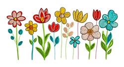 detailed leaf machine embroidery pattern - Floral Border perfect for kitchen tea towels