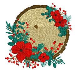 tree detailed machine digital embroidery - Floral Log perfect for Seasonal Displays
