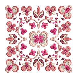 square detailed machine embroidery - Floral Square perfect for patchwork quilt blocks