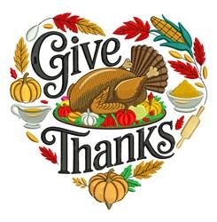 thank detailed machine digital embroidery - Give Thanks perfect for Holiday Decor