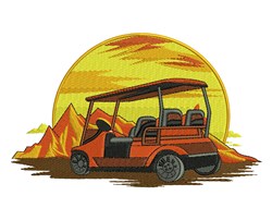 cart detailed machine digital embroidery - Golf Cart perfect for Sun Hats
