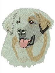 Great Pyrenees - 4x4 puppy dog detailed machine embroidery design for Dog Bowls