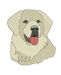 Great Pyrenees - 4x4 puppy dog detailed embroidery design for decorative pillow covers