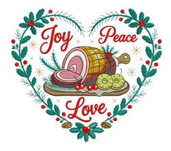 leaf detailed machine digital embroidery - Holiday Feast perfect for Holiday Cards