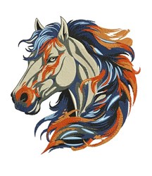 head detailed machine digital embroidery - Horse Head perfect for kitchen aprons