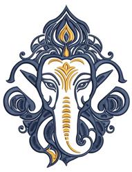 Indian Elephant - 4x4 elephant detailed embroidery design for reusable tote bags