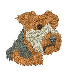 Irish Terrier - 4x4 puppy dog detailed machine embroidery design for kitchen tea towels