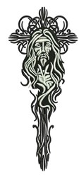 detailed easter cross machine embroidery pattern - Jesus Cross for kitchen aprons