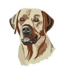 detailed puppy dog machine embroidery pattern - Labrador Retriever for Pet Cushions